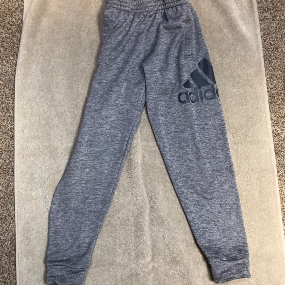 Two pairs 10-12 Medium gray Adidas Sweat Pants